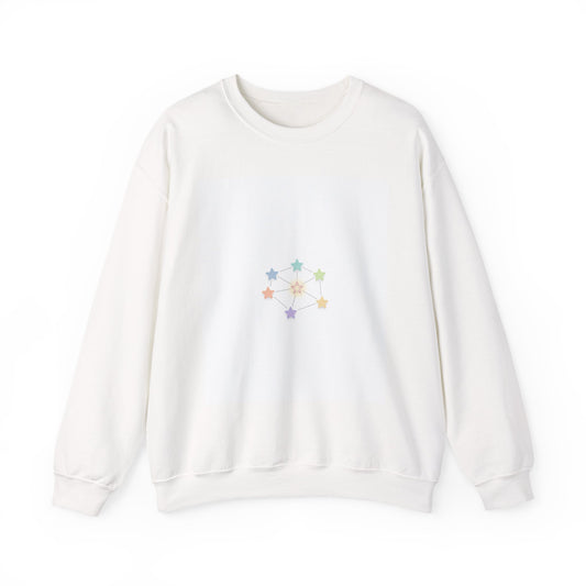 Celestial Stars Crewneck Sweatshirt — "I Shine in My Own Way" Inspirational Graphic - Our Life in Color: Parenting Beyond The Lines