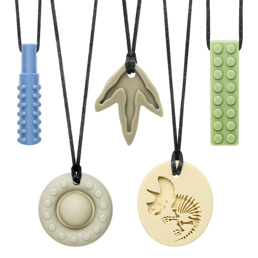MISSLILI Sensory Chew Necklaces for Kids Aggressive Chewers - Silicone Chewelry for Autism, ADHD, Oral Motor Therapy & Baby Teething (BPA-Free, Textured Surface) - Our Life in Color: Parenting Beyond The Lines
