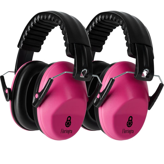 Floriogra 2 Pack Noise Canceling Headphones for Kids, Kids Ear Protection Earmuffs for Autism, Toddler, Children, Noise Cancelling Sound Proof Earmuffs/Headphones for Concerts, Air Shows, Fireworks