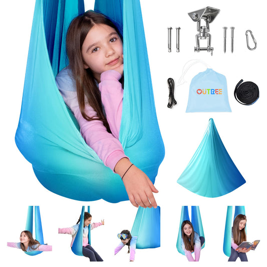 OUTREE Sensory Swing for Kids with 360° Swivel Hanger, Indoor Therapy Swing Great for Autism, ADHD, Sensory Processing Disorder, and Autistic Children - Our Life in Color: Parenting Beyond The Lines